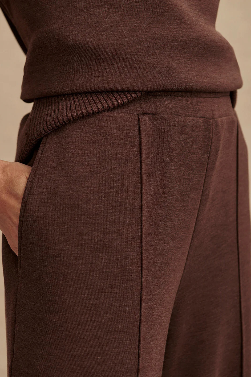 The Wide Leg Pant 28 - Coffee Bean Marl