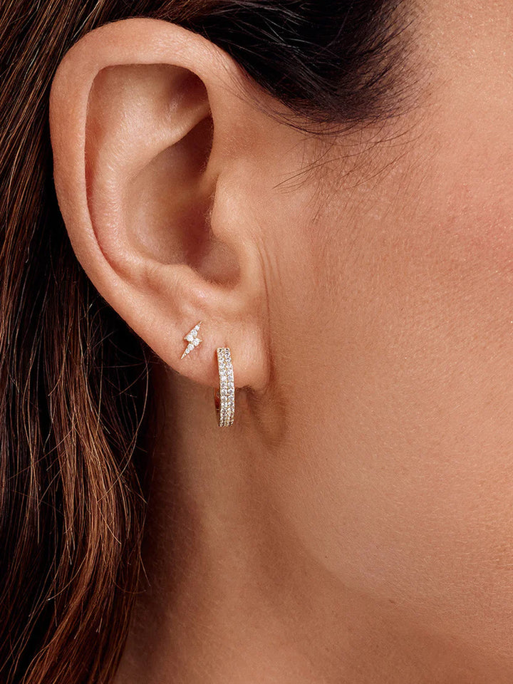 Wilder Shimmer Bar Huggies - Gold