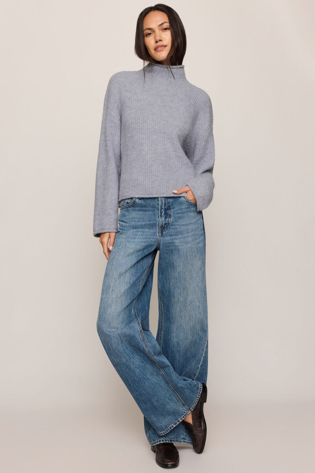 Warm Wishes Turtleneck Sweater - Silverlake