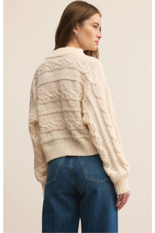 Arctic Cable Sweater - Warm White