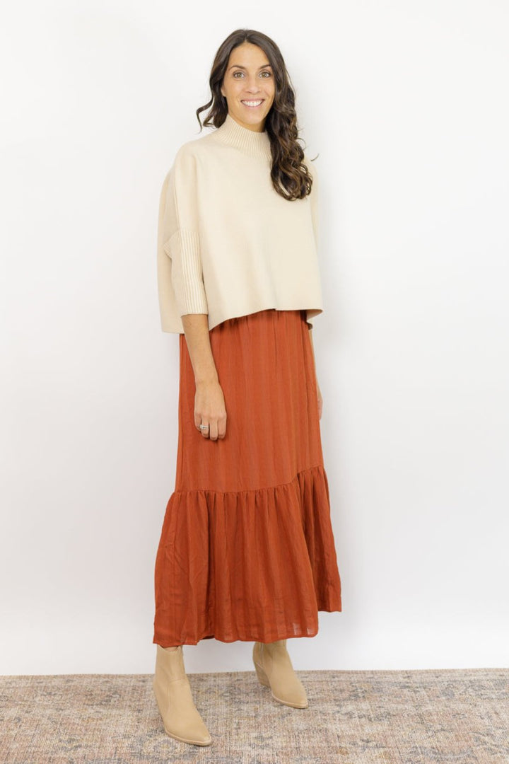 Aja Mock Neck - Ecru