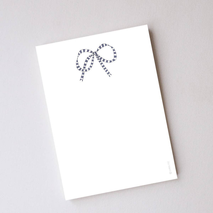 Striped Bow Notepad