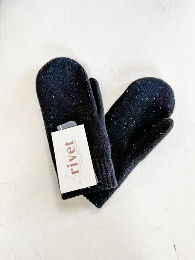 Cozy Lined Mittens - Black