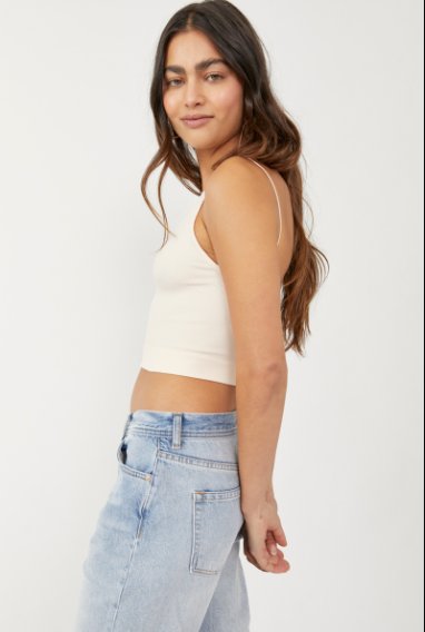 Ribbed V-Neck Brami - Hushed Grain