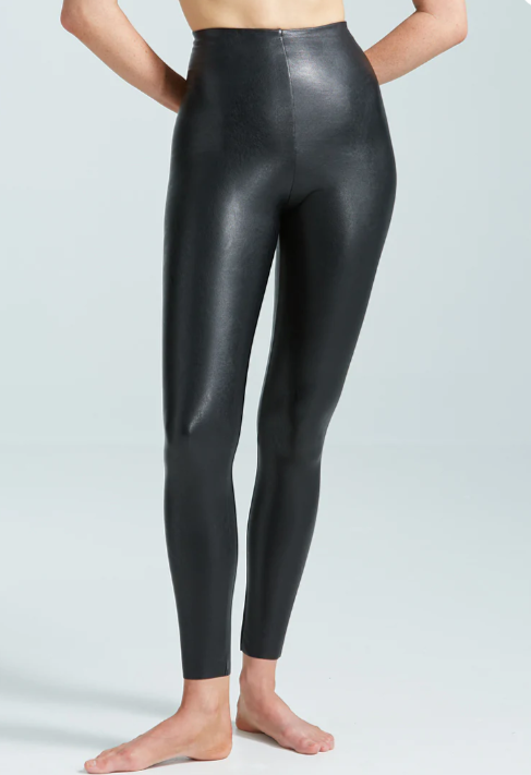 Faux Leather Leggings- Black