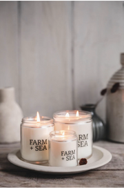 Farm & Sea Medium Candle- Grapefruit & Sea Salt
