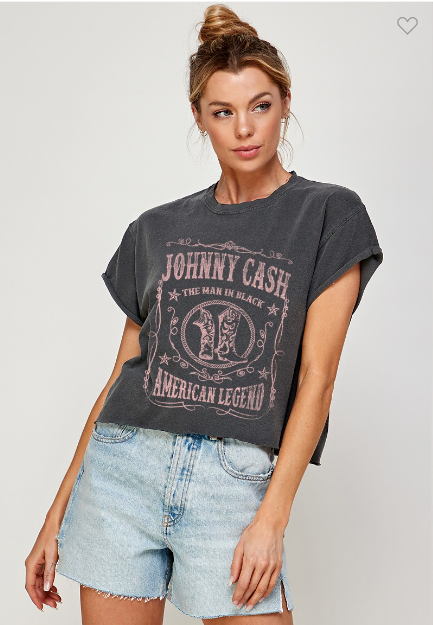 Walk the Line Cropped Tee