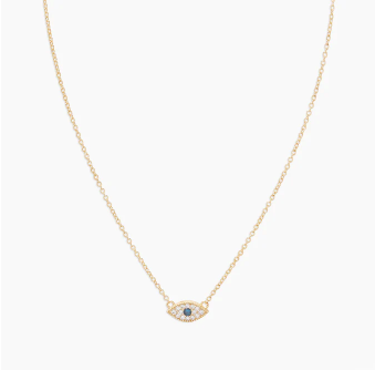 Evil Eye Charm Necklace - Gold