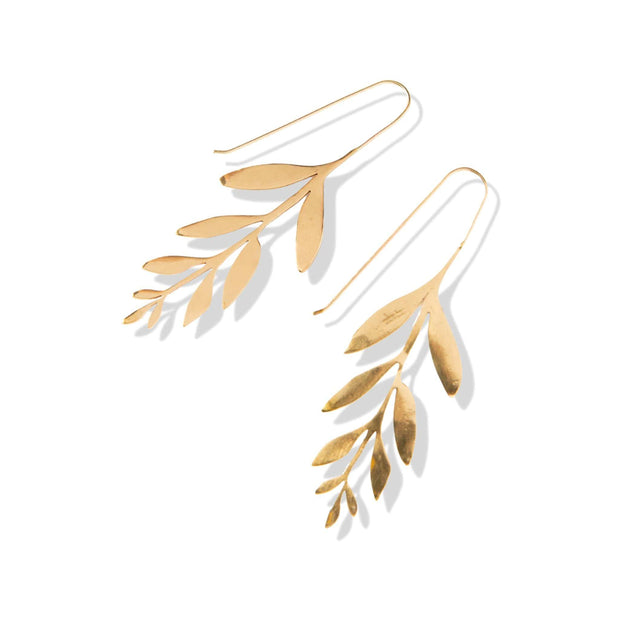Flora Wisteria Earrings Brass