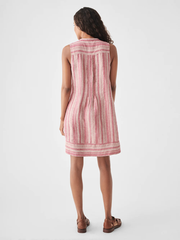 Isha Linen Dress- Granita Stripe