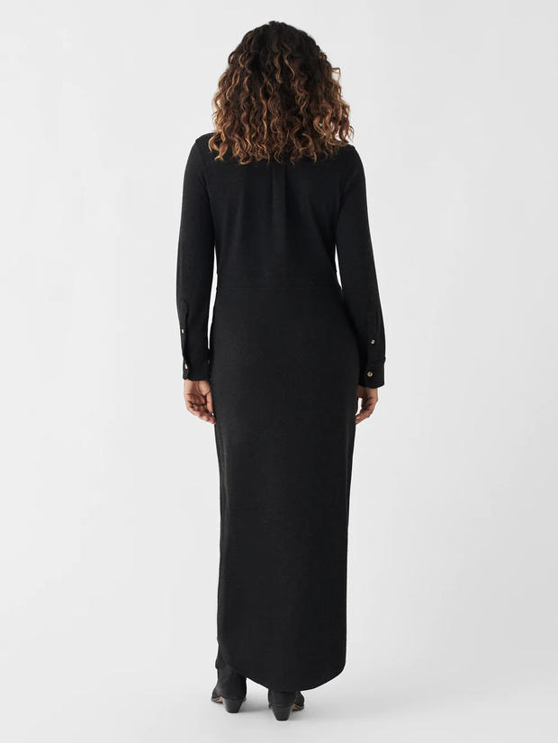 Legend Sweater Maxi Dress - Heathered Black Twill