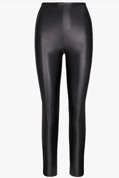 Faux Leather Leggings- Black