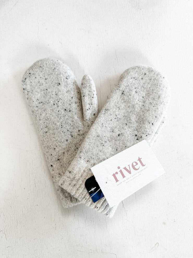 Cozy Lined Mittens  - Snow White
