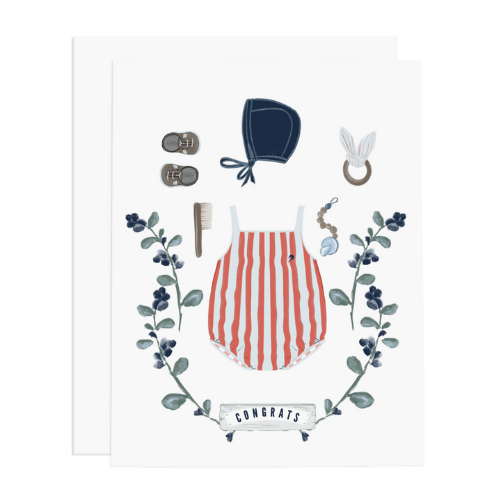 Congrats Baby Flat Lay Card