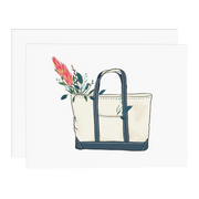Tote Bag with Flowers Card
