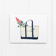 Tote Bag with Flowers Card