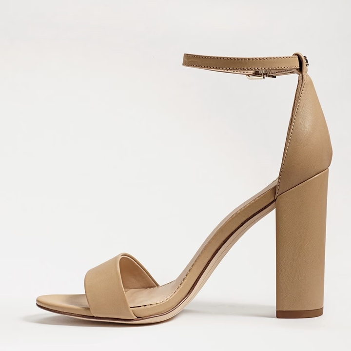 Yaro Block Heel Sandal- Soft Beige