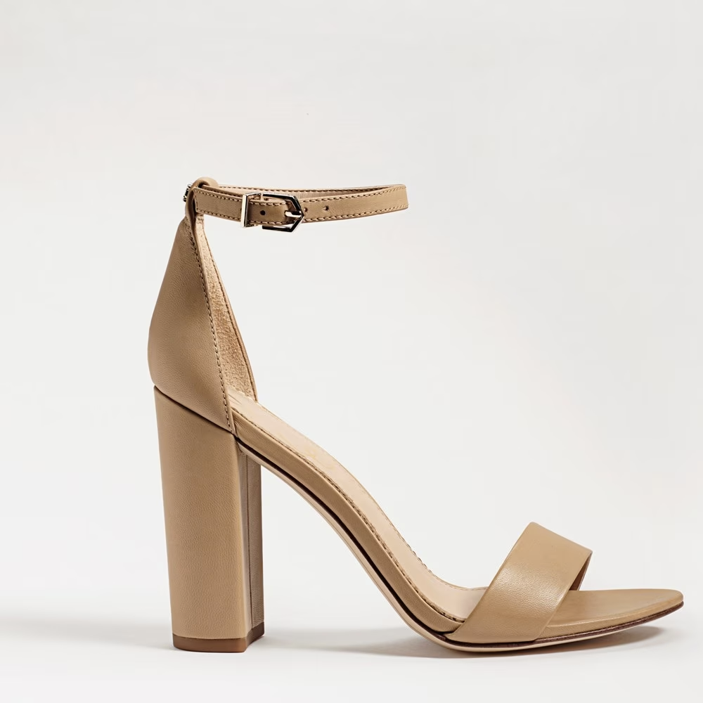 Yaro Block Heel Sandal- Soft Beige